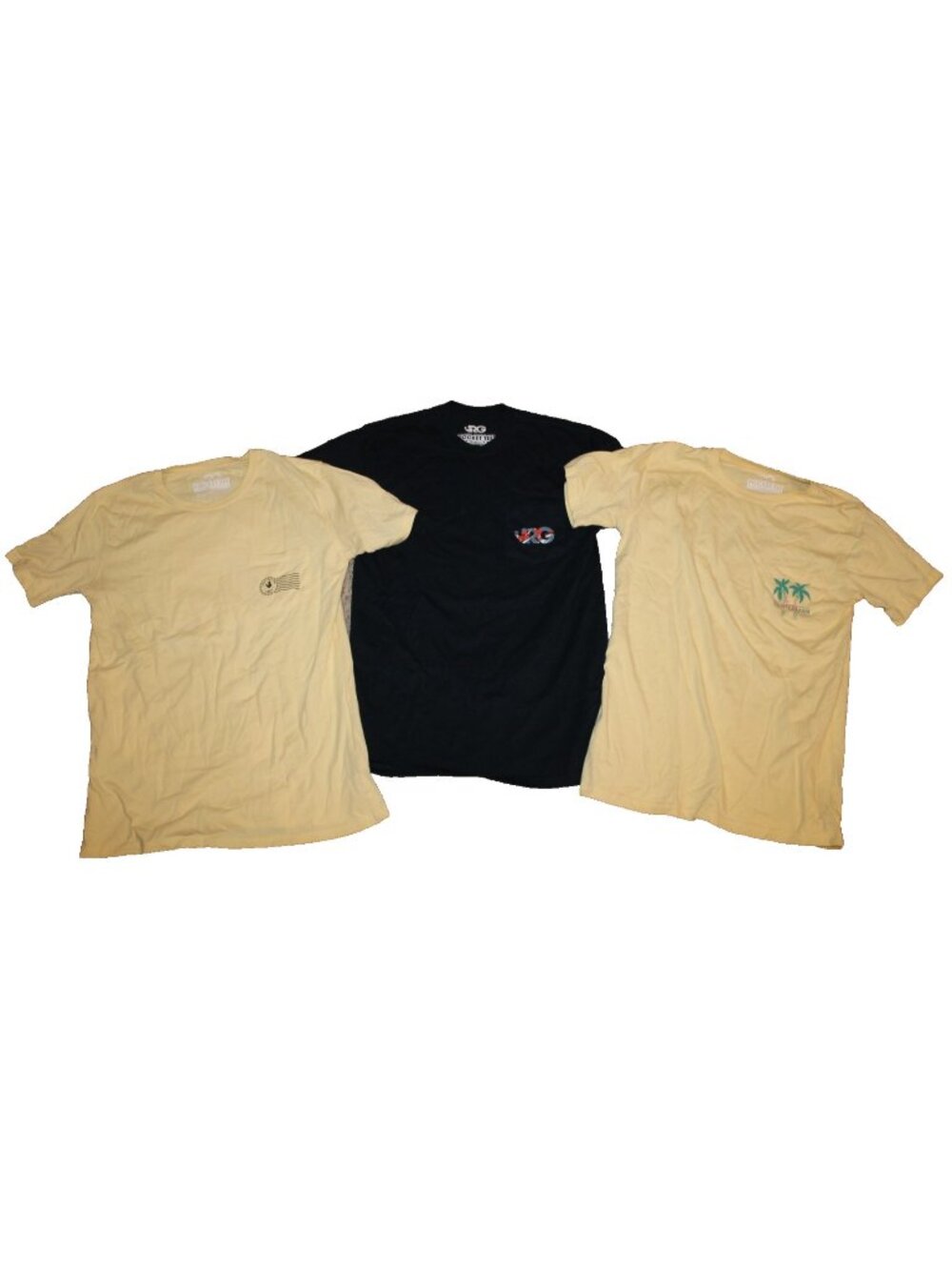 RG Rowdy Gentleman Men's Size Medium M T-Shirts Lot of 3 Shirt Tee Yellow & Navy
